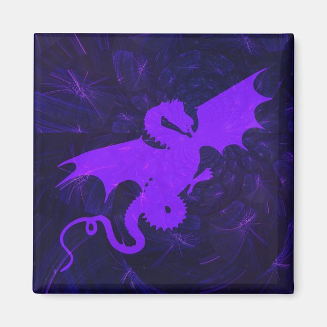 Fantasy Drak Kylskåpsmagnet (Framsidan)