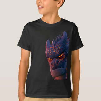 Fantasy Drakansikte Barn T-Shirt | Cool Dragon Gra
