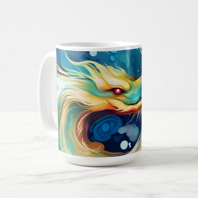 Fantasy Drakdröm Djur 12 Kaffemugg (Framsida vänster)