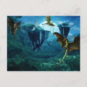 Fantasy Draklandskaps scen Vykort