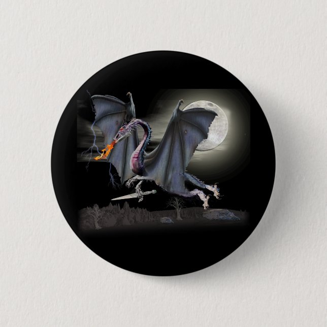 Fantasy drakon knapp (Framsida)