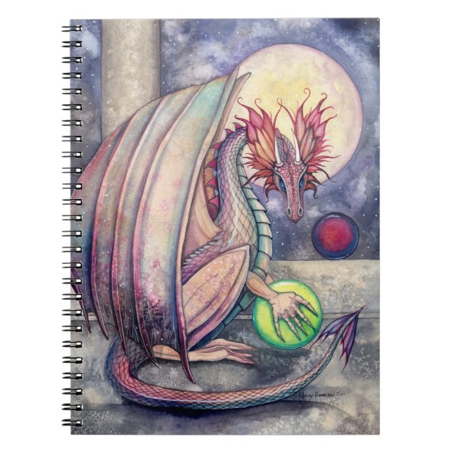 Fantasy Drakon Konst Anteckningsbok (Framsidan)