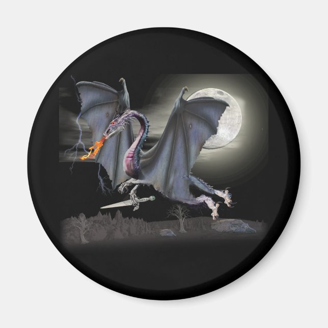 Fantasy drakon magnet (Framsidan)