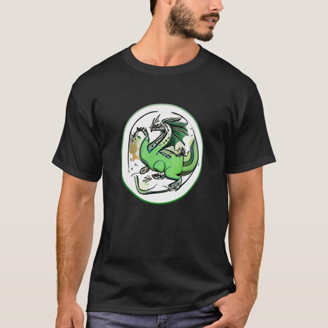 Fantasy drakon t shirt (Framsida)