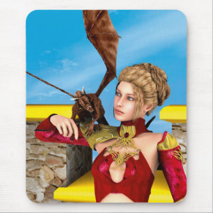Fantasy Drakprinsessa Digital Konst Musmatta
