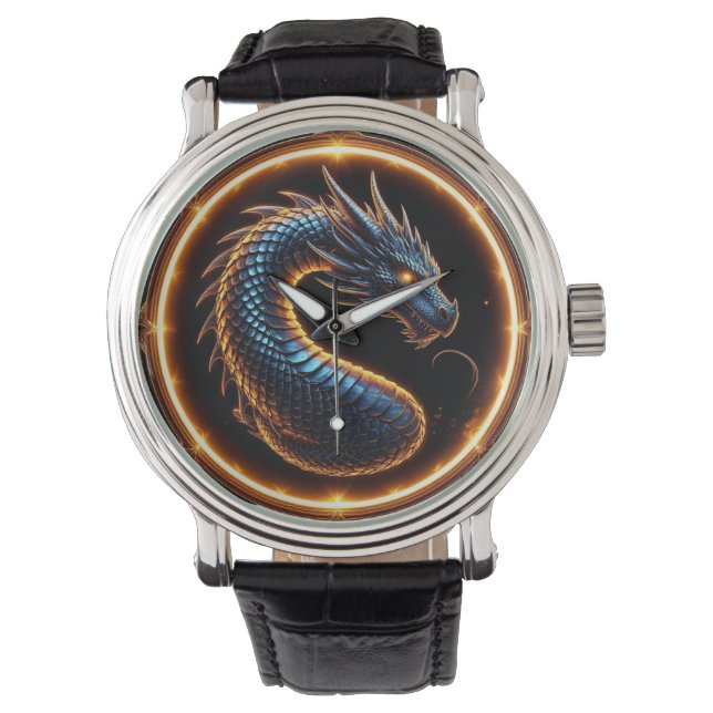 ✨ Fantasy Drakrygg Ringram Emblem ✨ Armbandsur (Framsida)