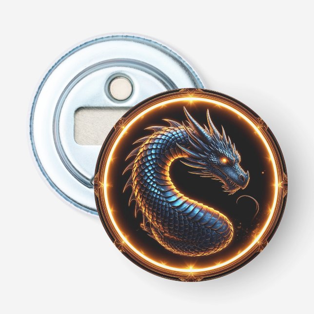 ✨ Fantasy Drakrygg Ringram Emblem ✨ Flasköppnare (Framsidan)