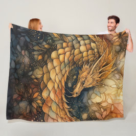 Fantasy draon Fleece Blanket