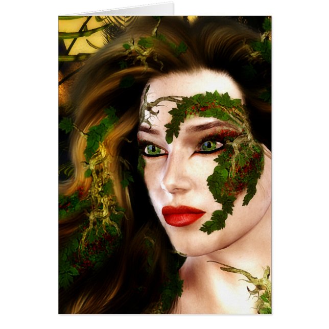 Fantasy Dryad of the Forest Hälsningskort (Framsidan)