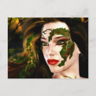 Fantasy Dryad of the Forest Vykort