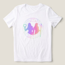 Fantasy Duo Silhouette T-Shirt - Mystical Pastel