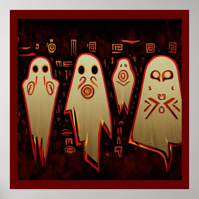 Fantasy Egyptian Spöken Halloween 1 Poster (Framsidan)