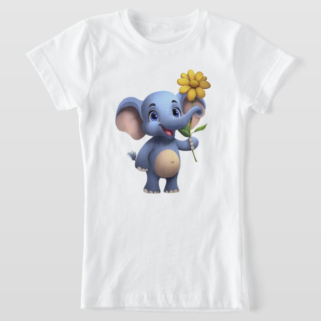 Fantasy Elephant Girl's T-Shirt (Laydown)