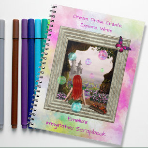 Fantasy Elf Castle Imaginative Scrapbook Journal Anteckningsbok
