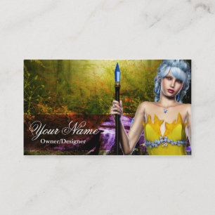 Fantasy Elf i Skogen Affärskort design 4 Visitkort