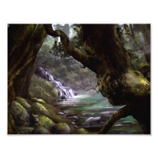 Fantasy elven forest bild / wall art fototryck
