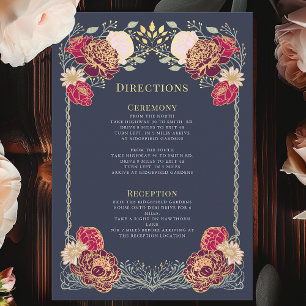 Fantasy Enchanted Blommigt Garden Wedding Directio Tilläggskort