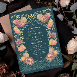 Fantasy Enchanted Blommigt Garden Wedding Inbjudningar