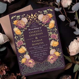 Fantasy Enchanted Blommigt Garden Wedding Inbjudningar