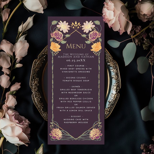 Fantasy Enchanted Blommigt Garden Wedding Meny (Skapare uppladdad)