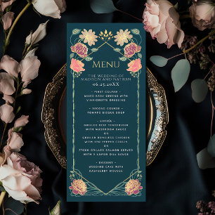 Fantasy Enchanted Blommigt Garden Wedding Meny