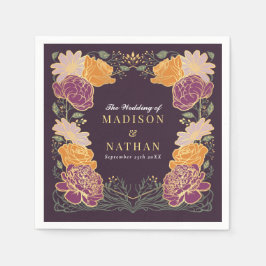 Fantasy Enchanted Blommigt Garden Wedding Pappersservett