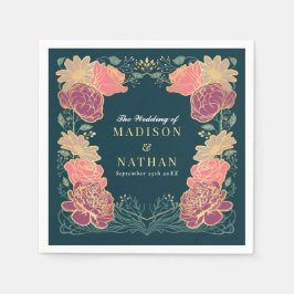 Fantasy Enchanted Blommigt Garden Wedding Pappersservett