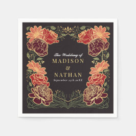 Fantasy Enchanted Blommigt Garden Wedding Pappersservett