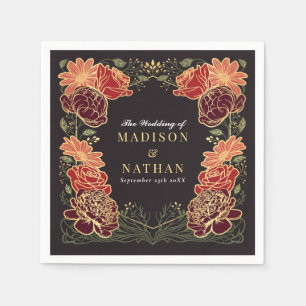 Fantasy Enchanted Blommigt Garden Wedding Pappersservett