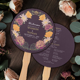 Fantasy Enchanted Blommigt Garden Wedding Program