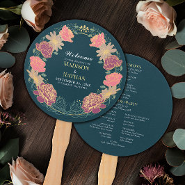 Fantasy Enchanted Blommigt Garden Wedding Program