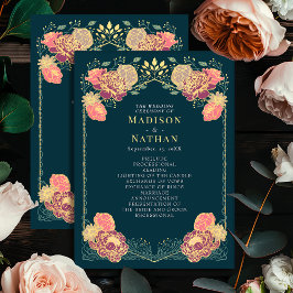 Fantasy Enchanted Blommigt Garden Wedding Program