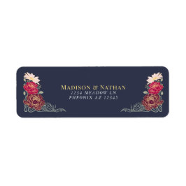 Fantasy Enchanted Blommigt Garden Wedding Returadress Etikett