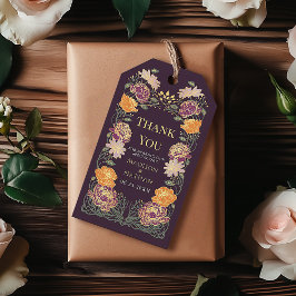 Fantasy Enchanted Blommigt Garden Wedding Tack Presentetikett