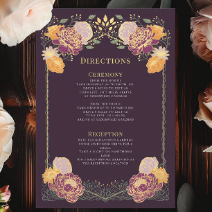 Fantasy Enchanted Floral Trädgård Bröllopsanvisnin Tilläggskort