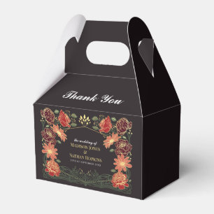 Fantasy Enchanted Red Blommigt Garden Wedding Presentaskar