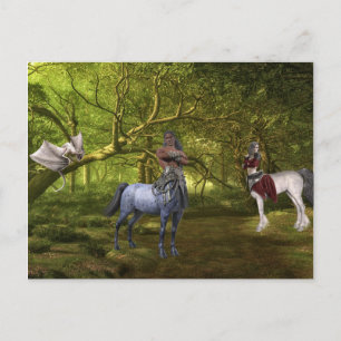 Fantasy Enhörning och Drakar Vykort