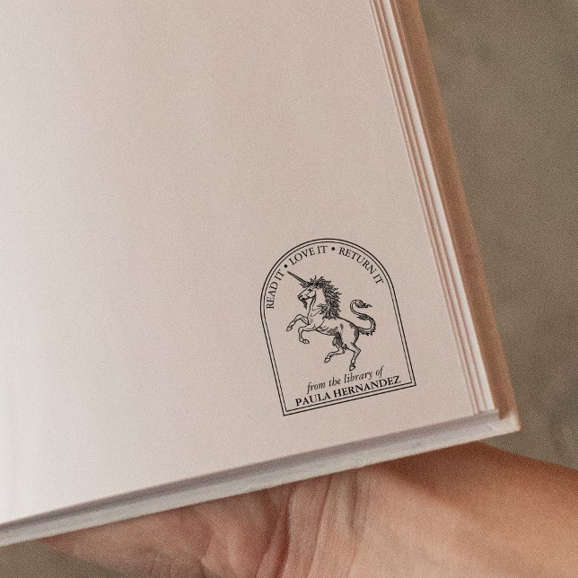 Fantasy Enhörningsbibliotek från bibliotek av  Stämpel (Skapare uppladdad)