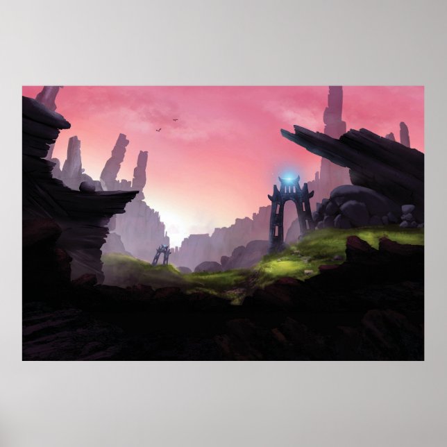 Fantasy epic valley skriver ut. poster (Framsidan)