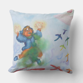 Fantasy Eros God Light Dimension Watercolor Kärlek Kudde