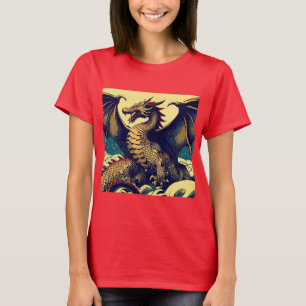 Fantasy European Dragon - Woodcut 1 T Shirt