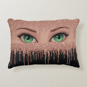 Fantasy Eyes Med Rose Gold som Dryper Prydnadskudde