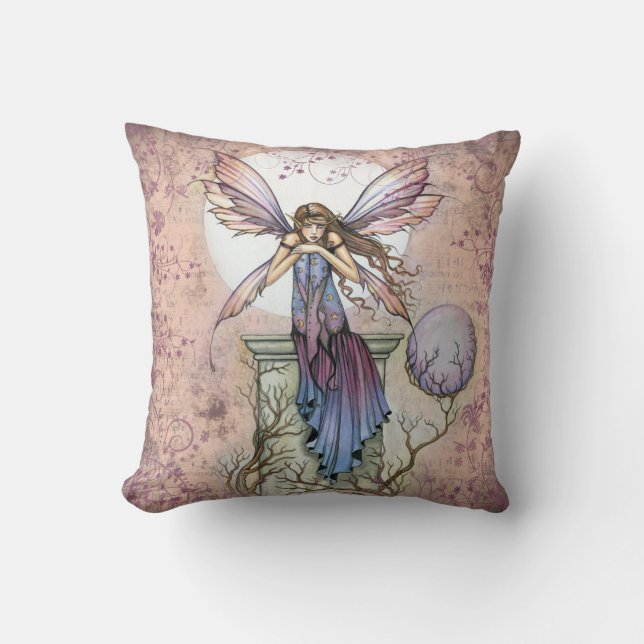Fantasy Fairy Blommig Design Kuddvar Kudde (Framsida)