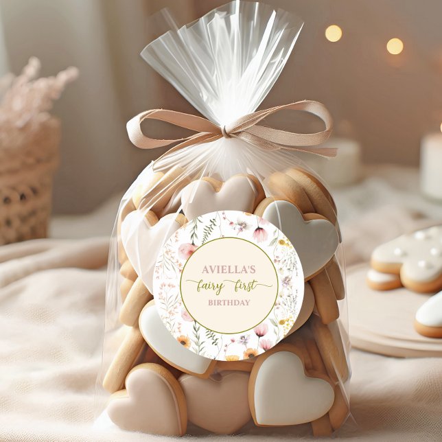 Fantasy Fairy First Wildblomma Runt Klistermärke (Skapare uppladdad)