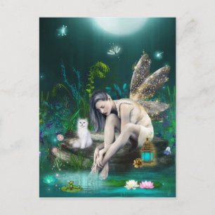Fantasy Fairy in Deep Think Vykort