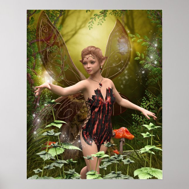 Fantasy Fairy in Woodland Poster (Framsidan)
