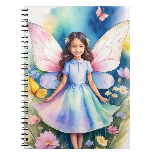 Fantasy Fairy Notebook 6,5 x 8,75 tum Anteckningsbok (Framsidan)