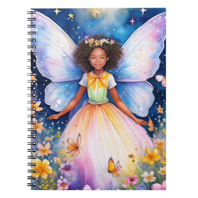 Fantasy Fairy Notebook 6,5 x 8,75 tum Anteckningsbok (Framsidan)