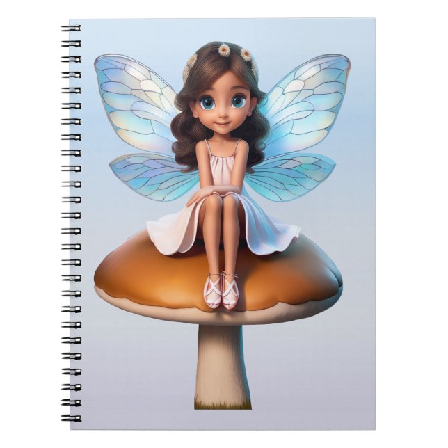 Fantasy Fairy Notebook 6,5 x 8,75 tum Anteckningsbok (Framsidan)
