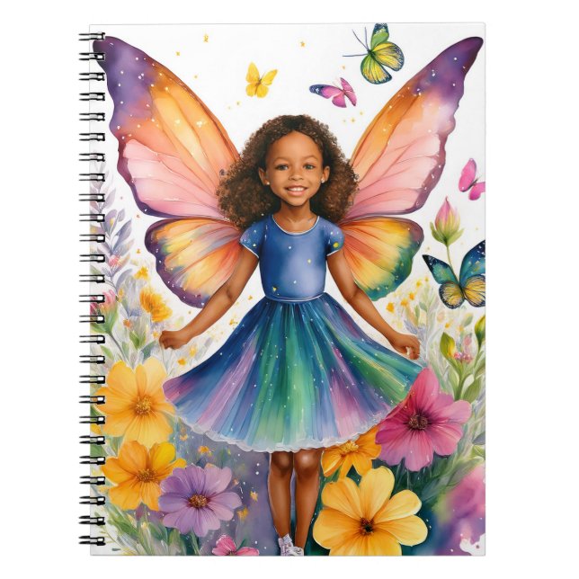 Fantasy Fairy Notebook 6,5 x 8,75 tum Anteckningsbok (Framsidan)